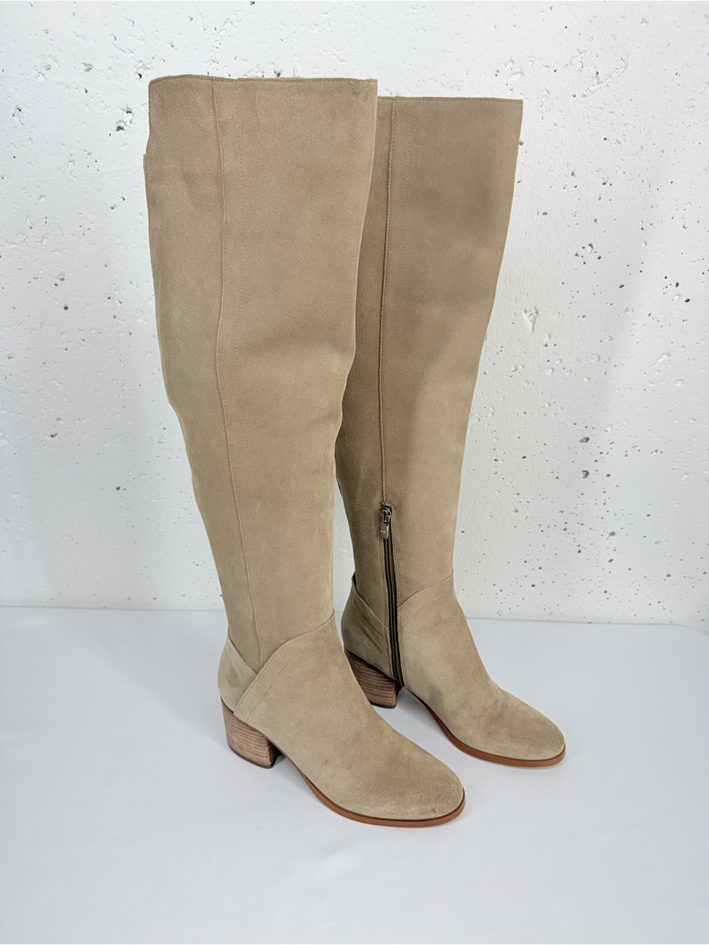 Marc Fisher Women’s size 7 Beige Suede Knee Boots